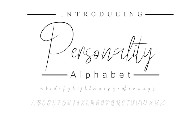 Firma Font Caligrafía Logotipo Escritura Pincel Tipo de fuente Letras de fuente escritas a mano