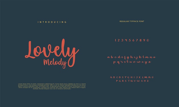 Firma Font Caligrafía Logotipo Escritura Pincel Tipo de fuente Letras de fuente escritas a mano