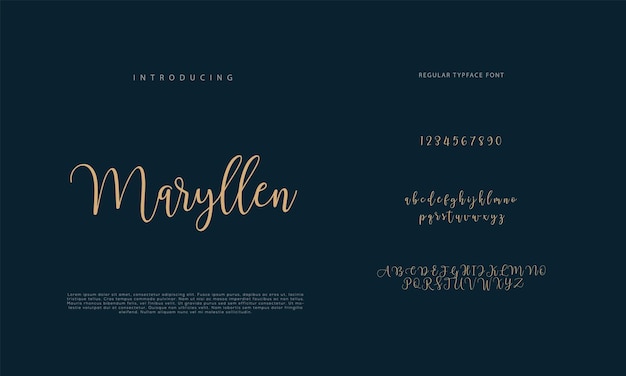 Firma Font Caligrafía Logotipo Escritura Pincel Tipo de fuente Letras de fuente escritas a mano