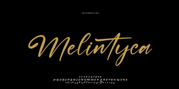 firma de fuentes caligrafía logotipo escritura pincel tipo de fuente letras escritas a mano