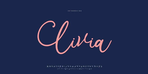 firma de fuentes caligrafía logotipo escritura pincel tipo de fuente letras escritas a mano