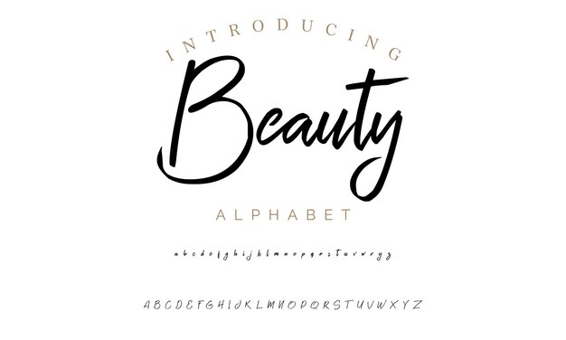 firma de fuentes caligrafía logotipo escritura pincel tipo de fuente letras escritas a mano