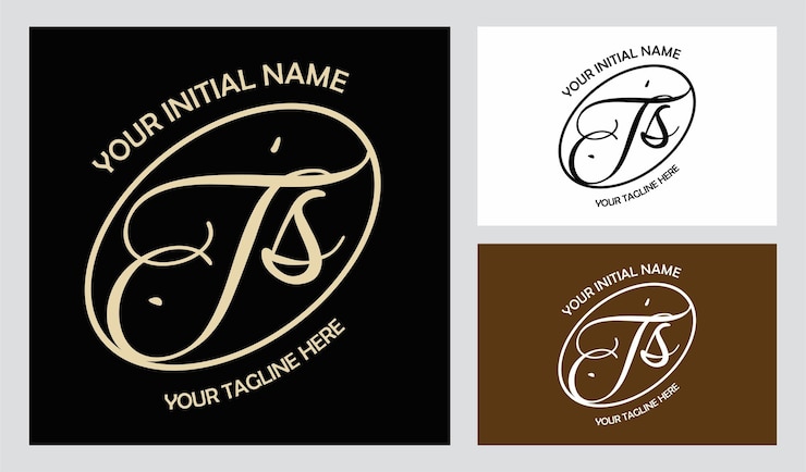 Firma del logotipo Ts T s escritura inicial Ts plantilla de escritura inicial vector letras de mano