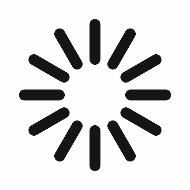 Firmar esperando icono de descarga en estilo simple aislado sobre fondo blanco Símbolo de carga