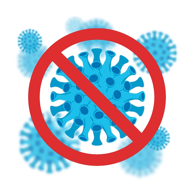 Firmar precaución coronavirus. Detener COVID-19. Coronavirus 2019-nCov nuevo brote de coronavirus.