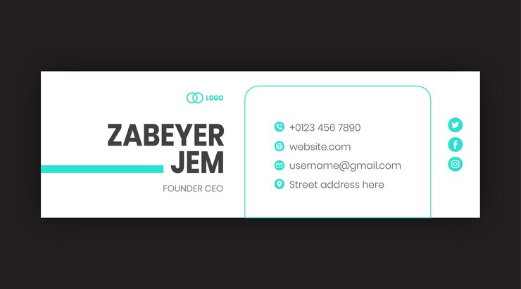 Vector firmas de correo electrónico que impresionan plantillas personalizables 6