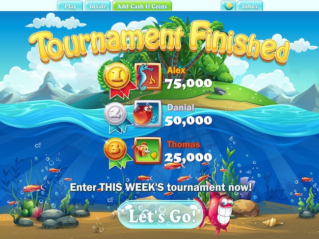 Fish world - torneo terminado para computadora, juego web