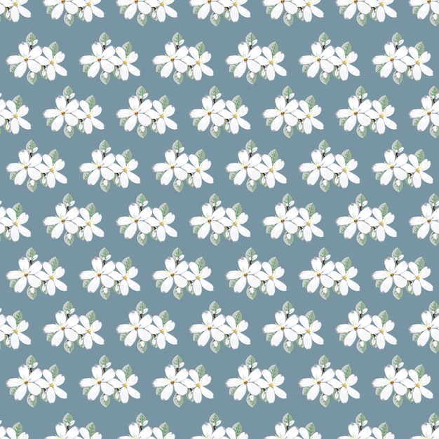 Sin fisuras patrón blanco flores silvestres fondo vintage.