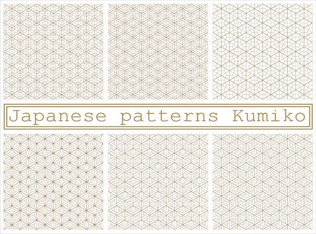 Sin fisuras patrón geométrico basado en el tradicional estilo japonés kumiko