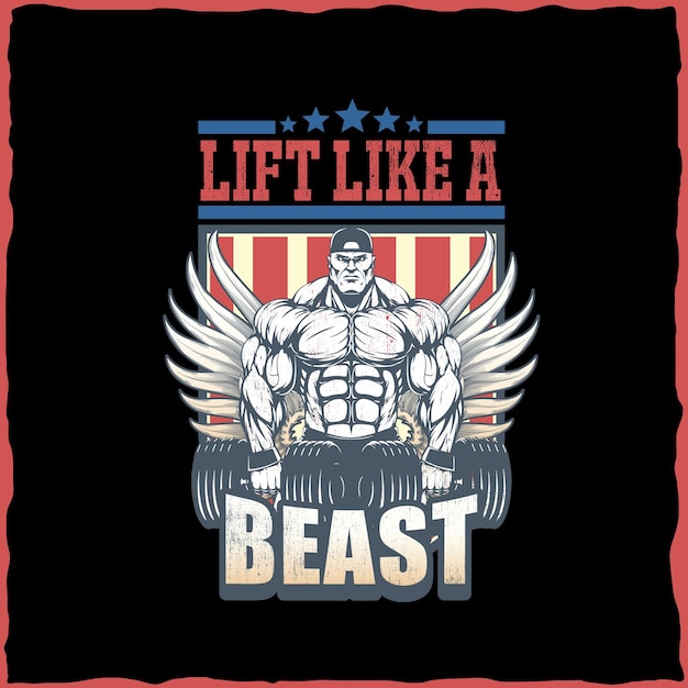 Fitness camiseta diseño vector gimnasio camiseta