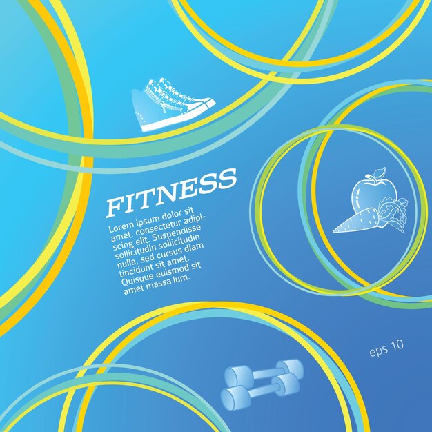 Vector fitness_card_background_flyer_template