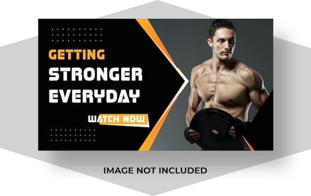 fitness y entrenamiento Miniatura de YouTube o banner web
