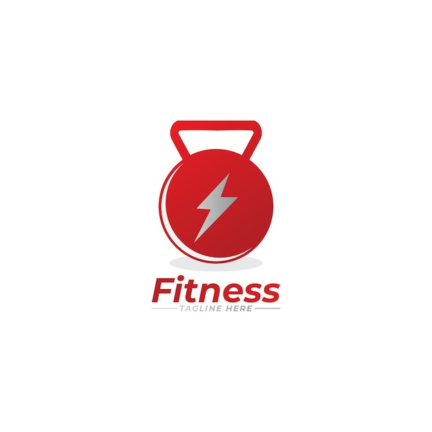Fitness sports body building logo iconos vector plantilla