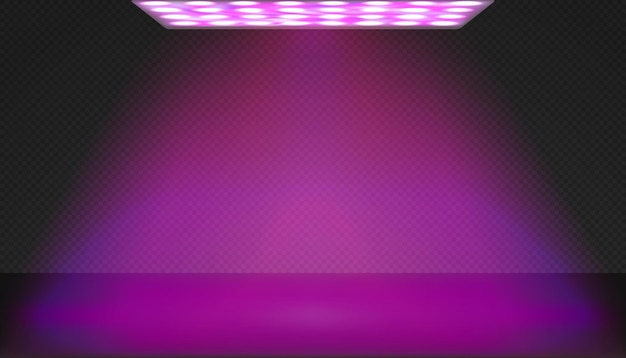 Fitolámpara LED cuadrada de espectro rojo y azul para plantas de interior que crecen sobre la encimera