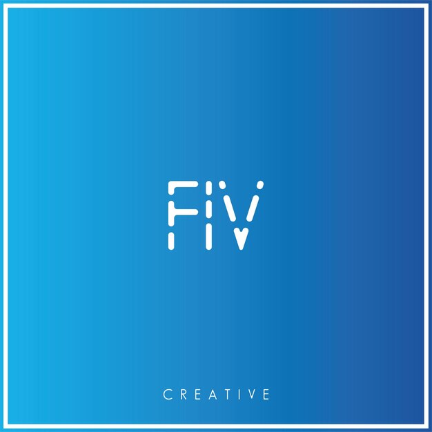 FIV Premium Vector último diseño de logotipo diseño creativo de logotipo vector ilustración monograma de logotipo mínimo