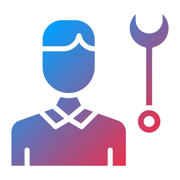Fixer Imagen vectorial de icono masculino Se puede usar para la Agencia de Relaciones Públicas