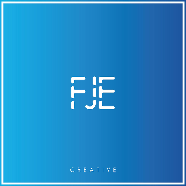 FJE Premium Vector último diseño de logotipo Diseño creativo de logotipo Ilustración vectorial Logotipo mínimo Monograma