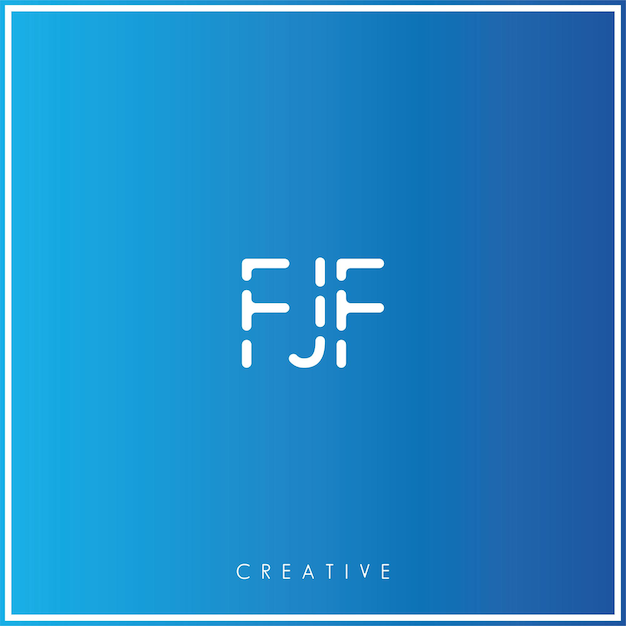 FJF Premium Vector último diseño de logotipo Diseño creativo de logotipo Ilustración vectorial Logotipo mínimo Monograma