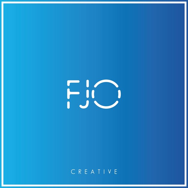 FJO Premium Vector último diseño de logotipo Diseño creativo de logotipo Ilustración vectorial Logotipo mínimo Monograma
