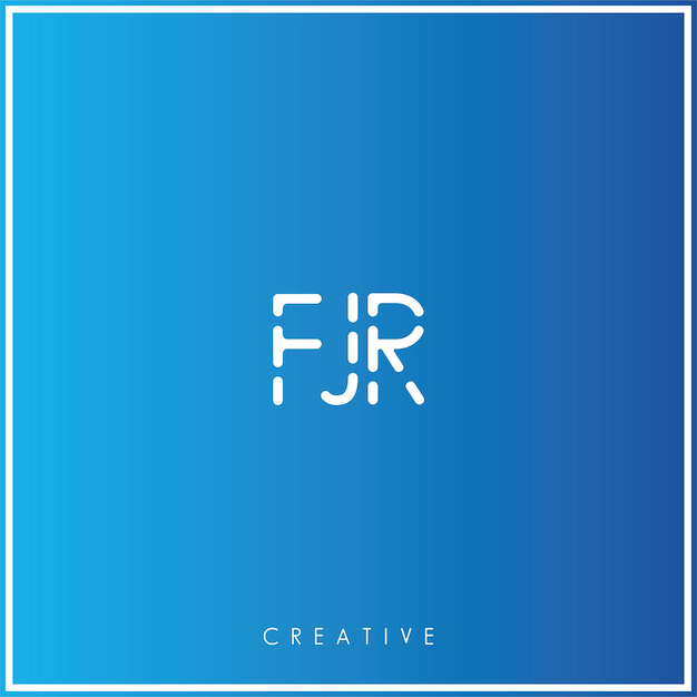 FJR Premium Vector último diseño de logotipo Diseño creativo de logotipo Ilustración vectorial Logotipo mínimo Monograma