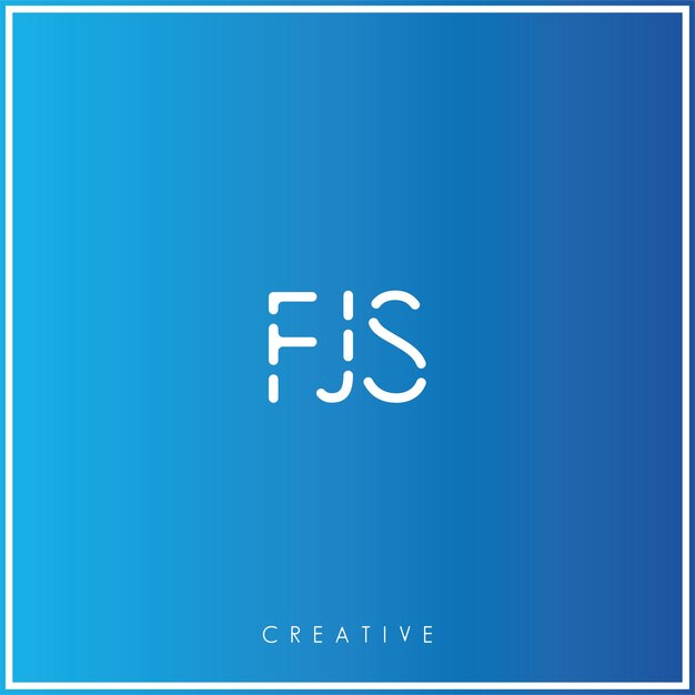 FJS Premium Vector último diseño de logotipo Diseño creativo de logotipo Ilustración vectorial Logotipo mínimo Monograma