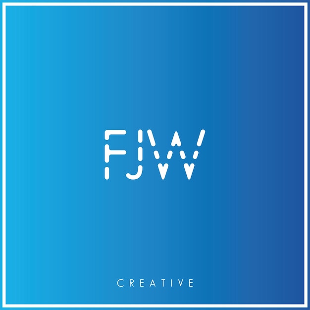 FJW Premium Vector último diseño de logotipo Diseño creativo de logotipo Ilustración vectorial Logotipo mínimo Monograma