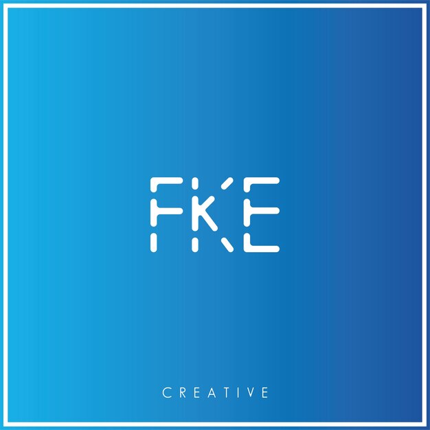 FKE Premium Vector último diseño de logotipo Diseño creativo de logotipo Ilustración vectorial Logotipo mínimo Monograma