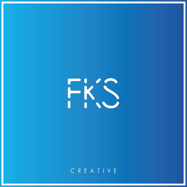 FKS Premium Vector último diseño de logotipo Diseño creativo de logotipo Ilustración vectorial Logotipo mínimo Monograma