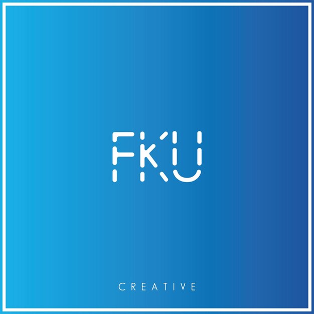 FKU Premium Vector último diseño de logotipo Diseño creativo de logotipo Ilustración vectorial Logotipo mínimo Monograma