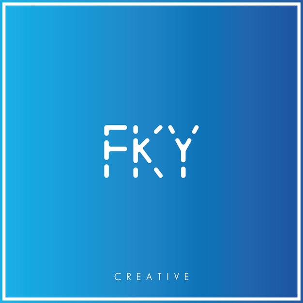 FKY Premium Vector último diseño de logotipo Diseño creativo de logotipo Ilustración vectorial Logotipo mínimo Monograma