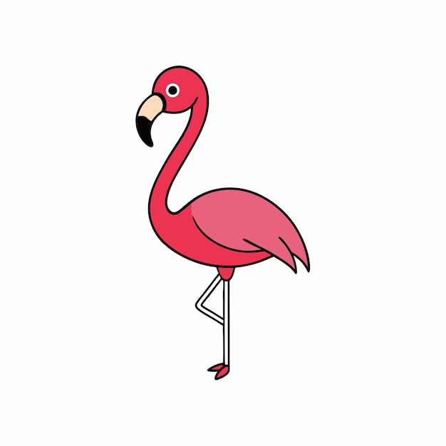 un flamenco rosado con un pico negro y un pico rojo