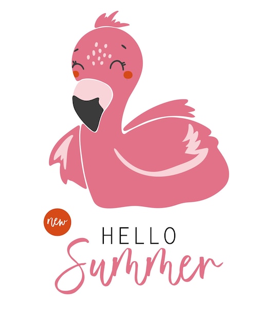 Vector flamingo animal isolted vector cute animal flamingo safari clipart retrato animal vector