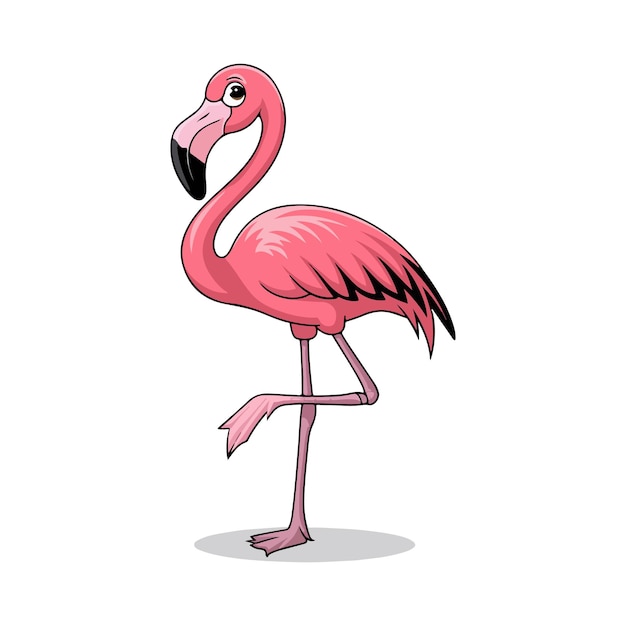 Flamingo dibujos animados Clipart Vector ilustración