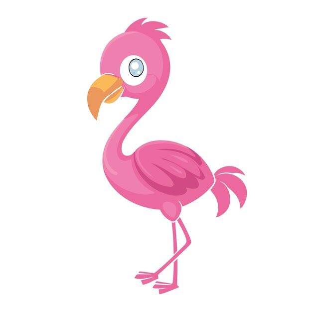 Vector flamingo lady39s cosas de belleza para chicas ilustración un fondo blanco pinkcore