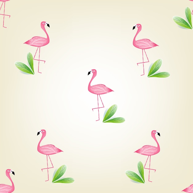 Vector flamingo de patrones sin fisuras.