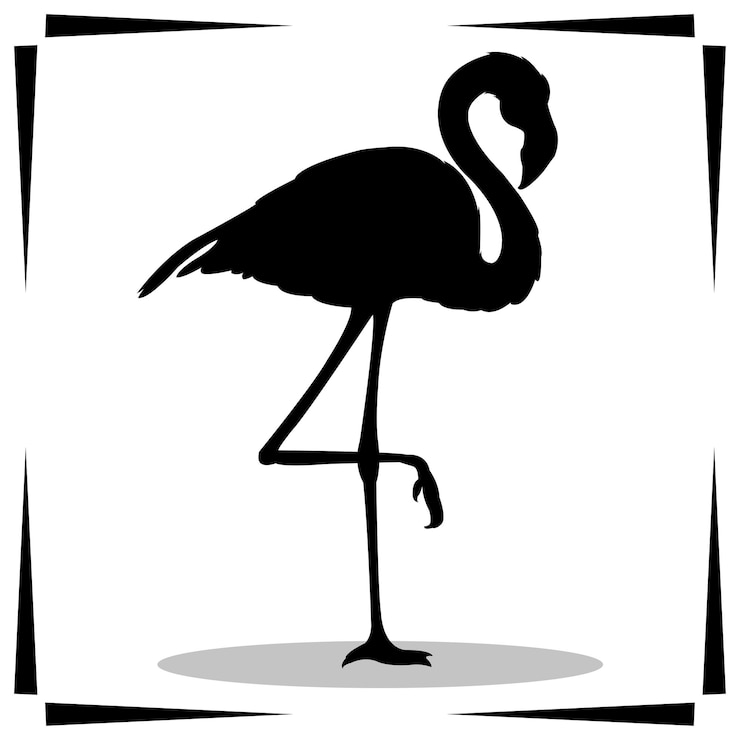 Vector flamingo silueta ilustraciones flamenco silueta icono