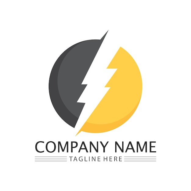 Flash Electric Logo Vector icono ilustración diseño plantilla Bolt Energy Iconelectric logo flash vector bolt