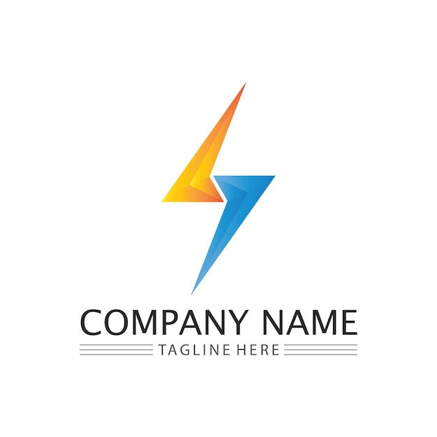 Flash Electric Logo Vector icono ilustración diseño plantilla Bolt Energy Iconelectric logo flash vector bolt