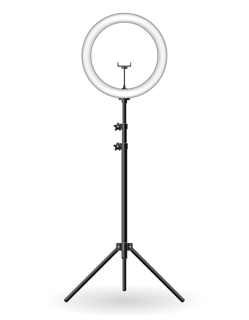 Vector flash de lámpara para autofoto disparando bloggers ilustración vectorial aislado sobre fondo