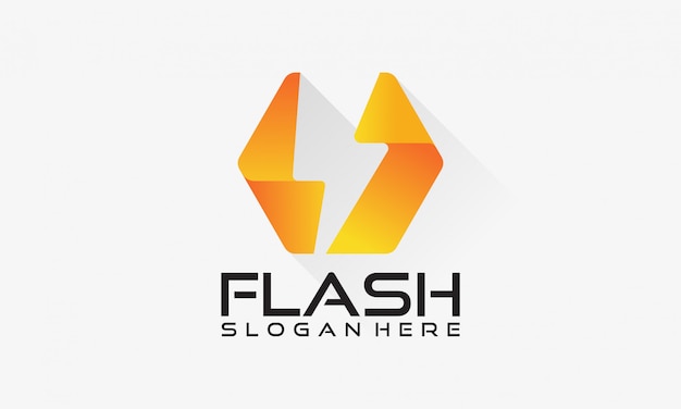 Flash Logo, Thunder electric Power concept design.