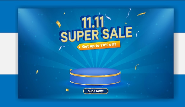 Flash o Super Banner de venta con descuento