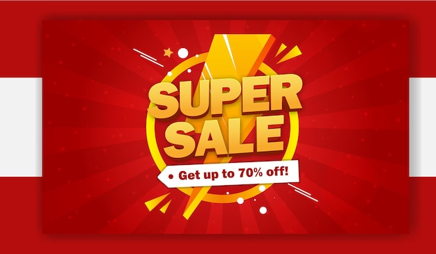 Flash o Super Banner de venta con descuento