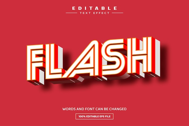 Flash plantilla de efecto de texto editable 3d