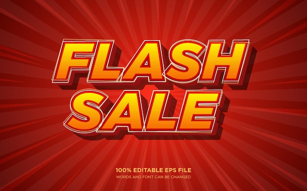 Flash Sale 3d editable text style effect 