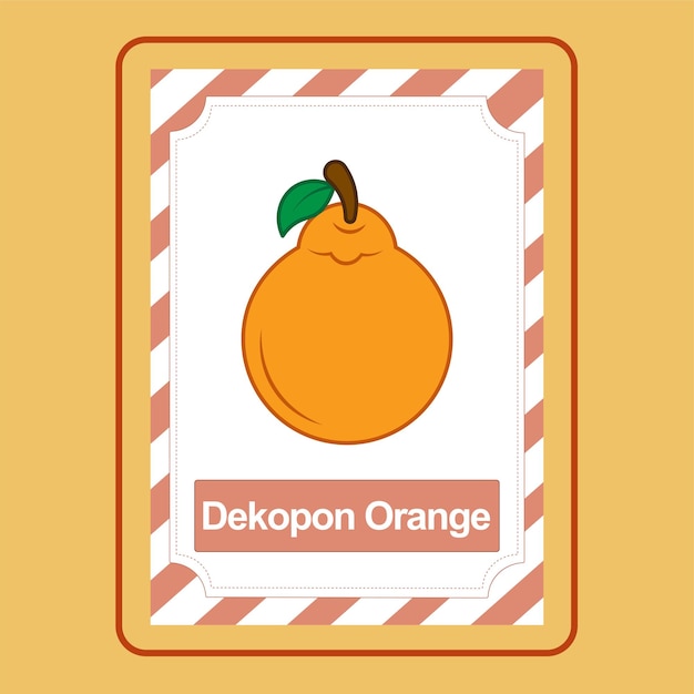 Flashcard Drekopon Naranja