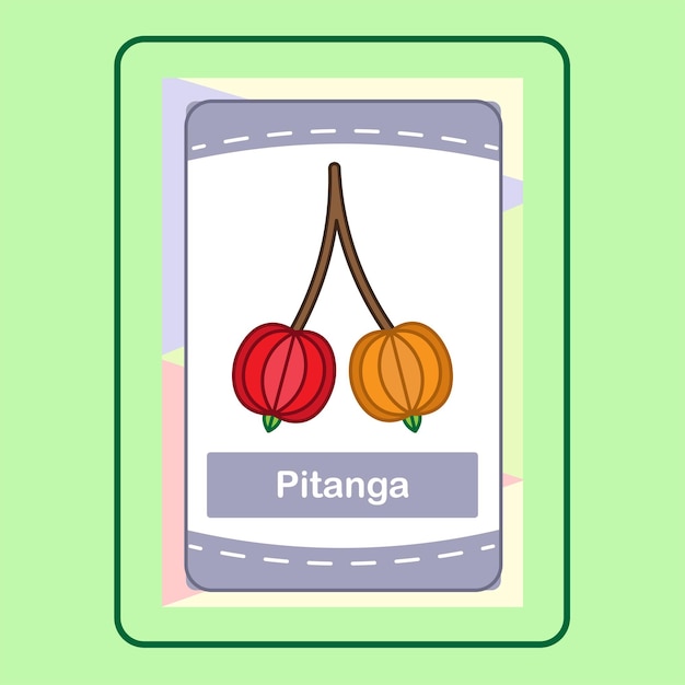 Flashcard Pitanga