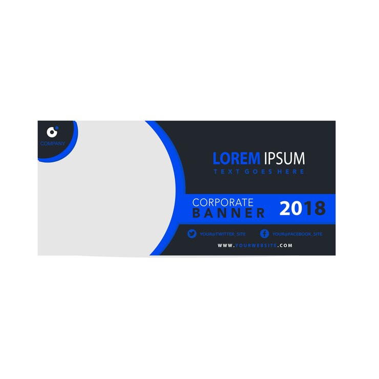 Vector flat colorfull banner header company plantilla de redes sociales
