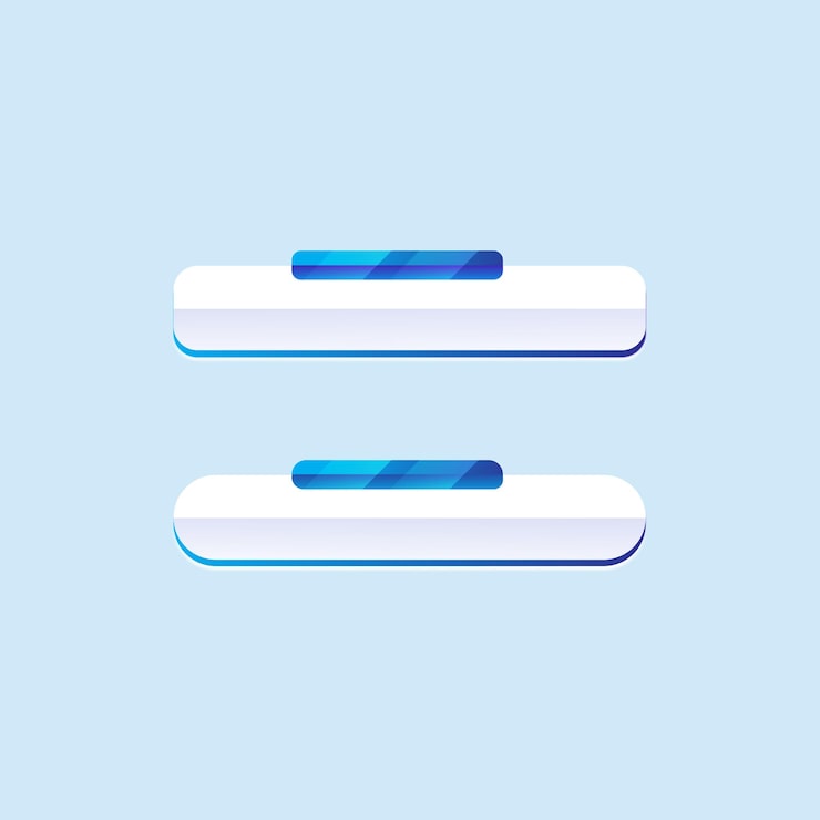 ﻿Flat web button design elements. simple design of ui web buttons