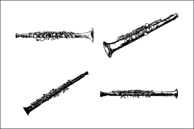 Flauta Instrumento musical vectorial silueta flauta silueta instrumento de viento clipart flauta clipar