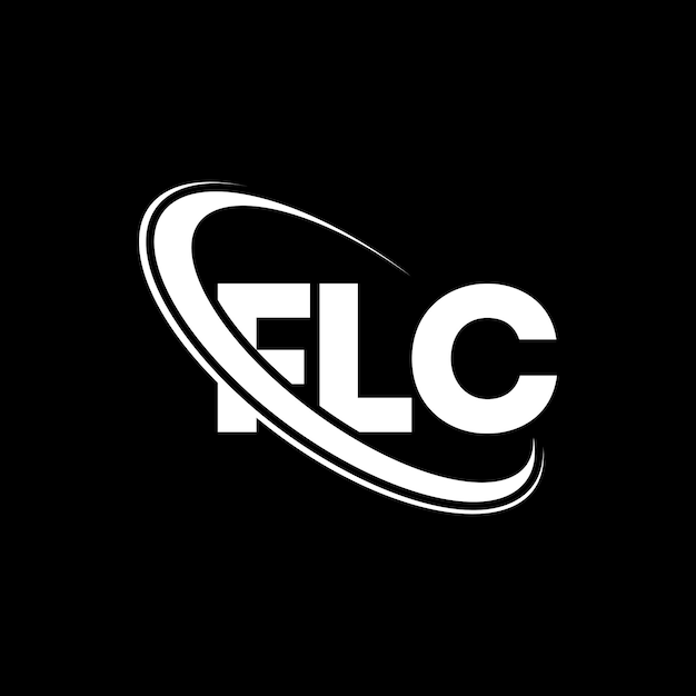 FLC logotipo FLC letra FLC diseño de letra logotipo Iniciales Logotipo FLC vinculado con círculo y mayúscula monograma Logotipo FFC tipografía para negocios de tecnología y marca inmobiliaria
